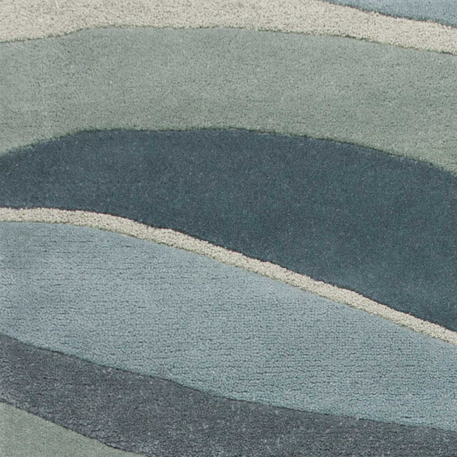 Eternity Landscapes Ocean Wool Hand-Tufted Area Rug by KAS, 8x10'