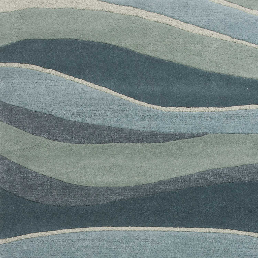 Eternity Landscapes Ocean Wool Hand-Tufted Area Rug by KAS, 8x10'