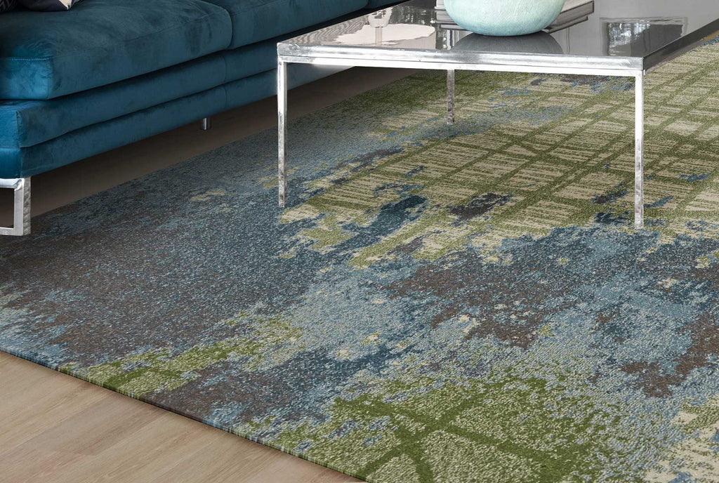 Kas Illusions Green Blue Visions Rug, 6'7"x9'6"