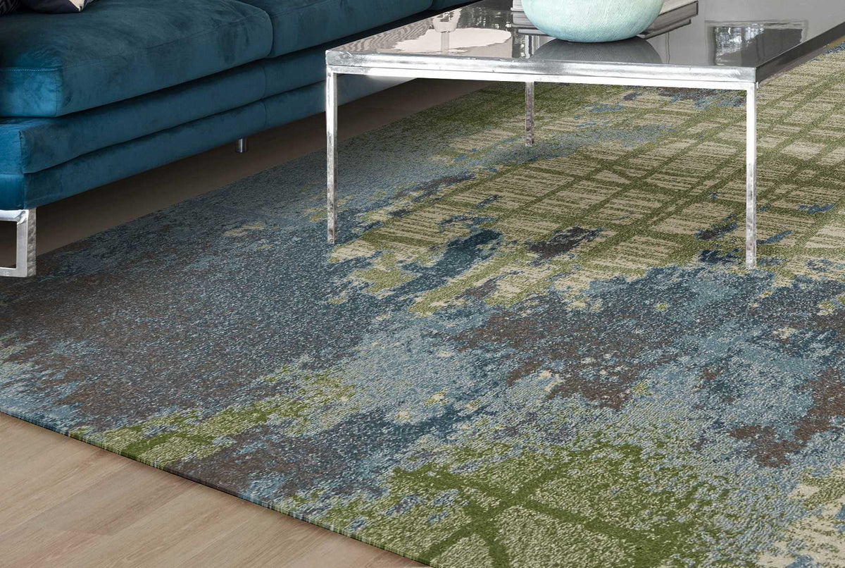 Kas Illusions Green Blue Visions Rug, 6'7"x9'6"