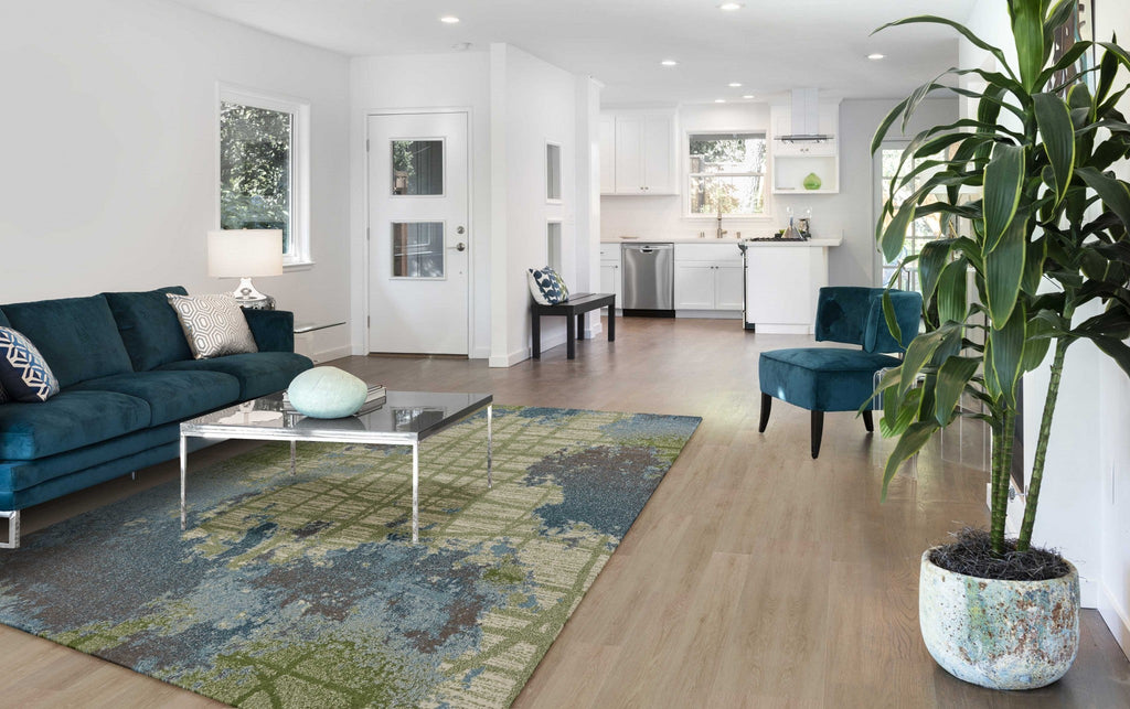 Kas Illusions Green Blue Visions Rug, 6'7"x9'6"