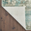 Blue and Gray Abstract Pattern Indoor Area Rug, 10'x14'