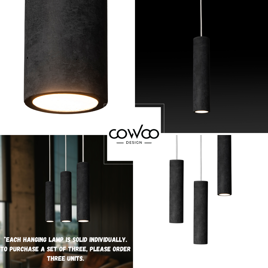 DARK GRAY Concrete Pendant Light
