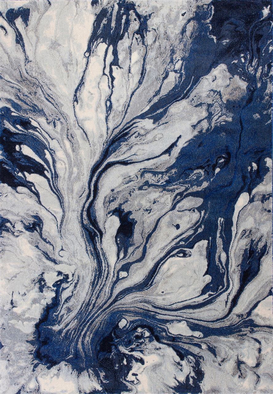 KAS Illusions 6201 Blue Watercolors Area Rug 39x59"