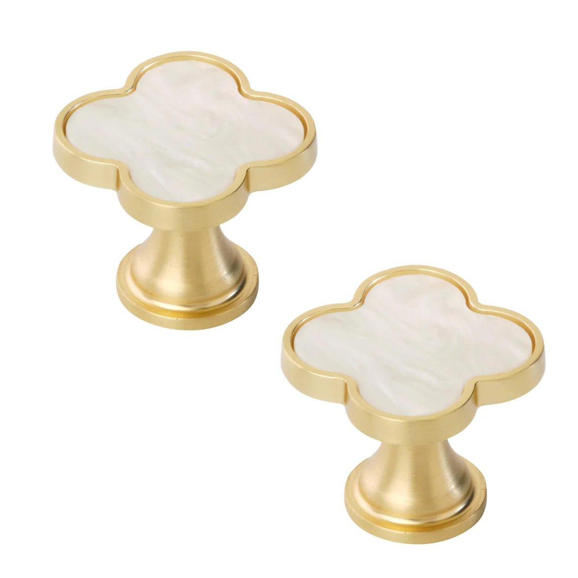 Gold Cabinet Knob with Jewel-Tone Inlay, 1-1/4" (32mm) | Set of 2