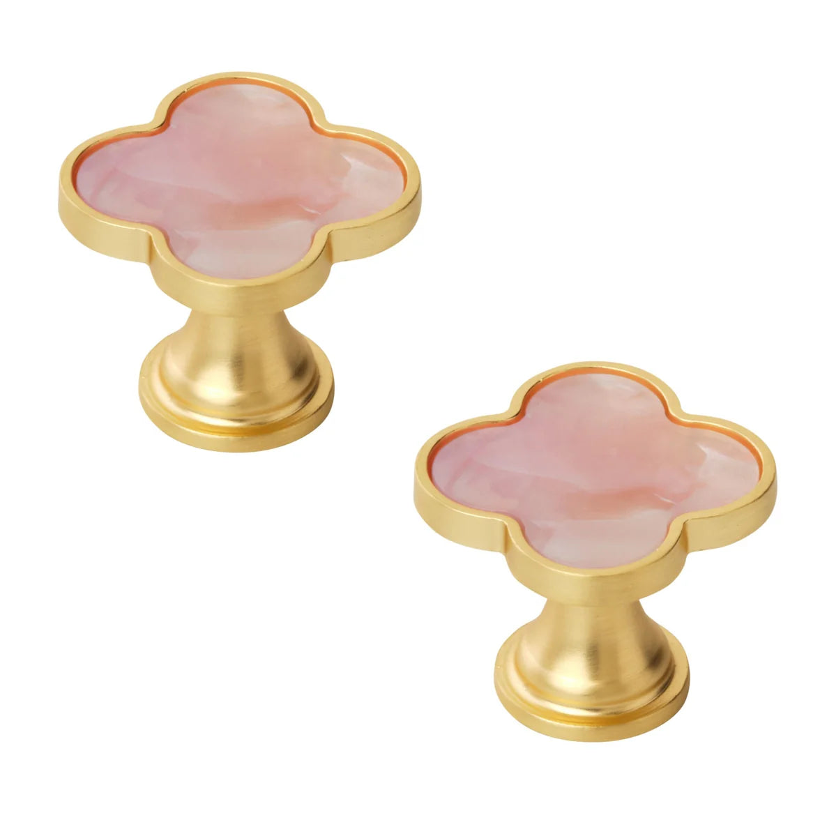 Gold Cabinet Knob with Jewel-Tone Inlay, 1-1/4" (32mm) | Set of 2